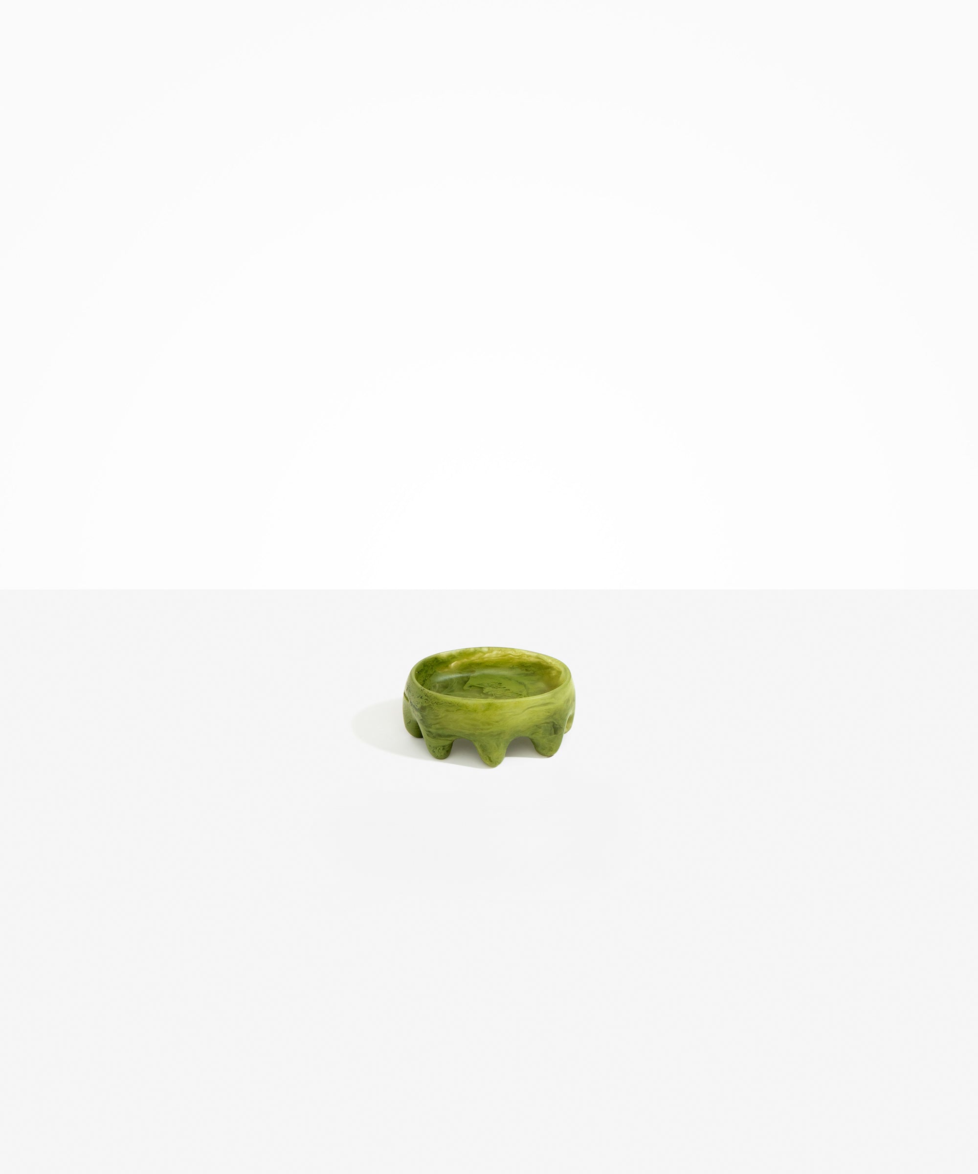 Dinosaur Designs Crown Dish in Olive color resin