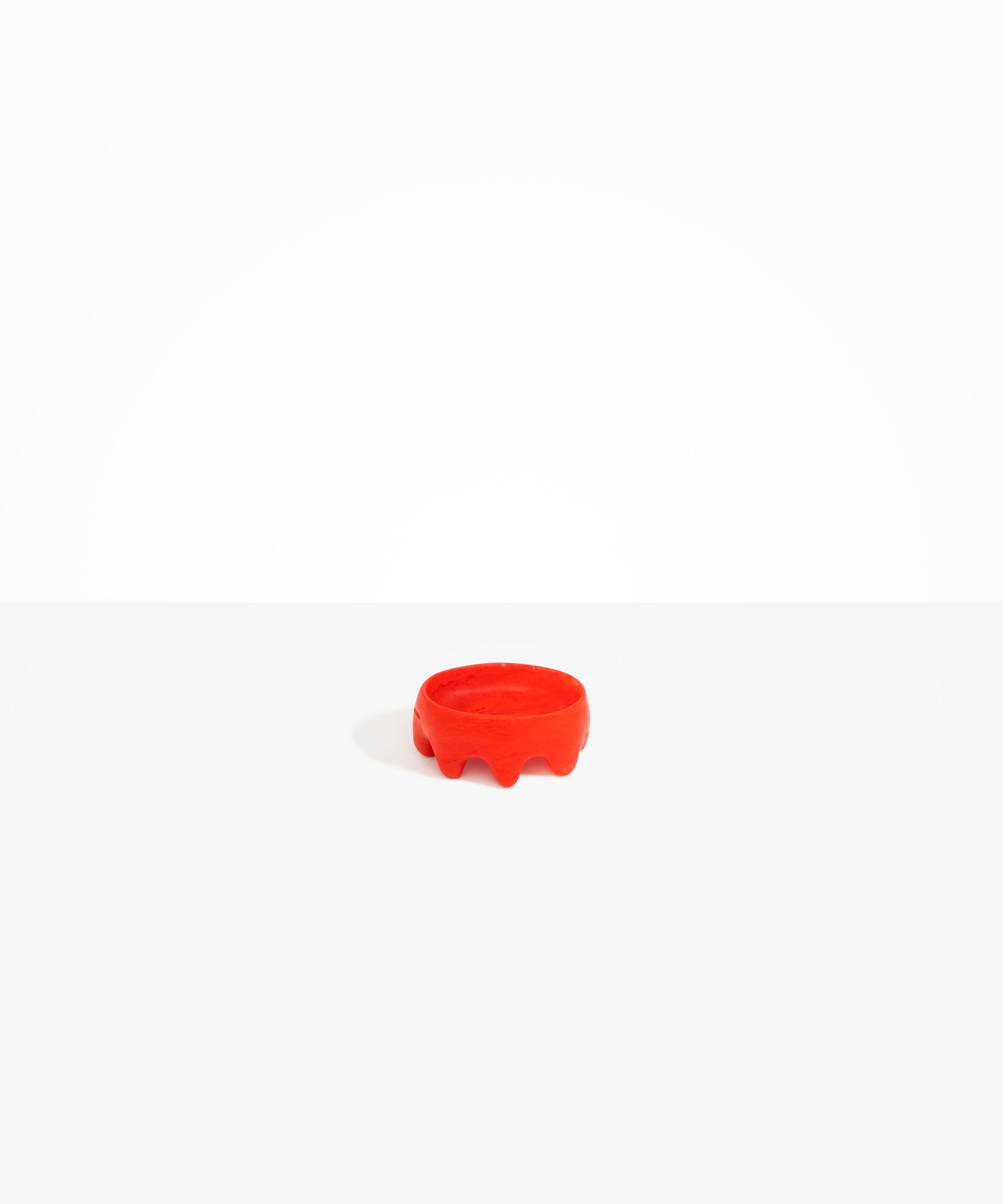 Dinosaur Designs Crown Dish in Poppy color resin