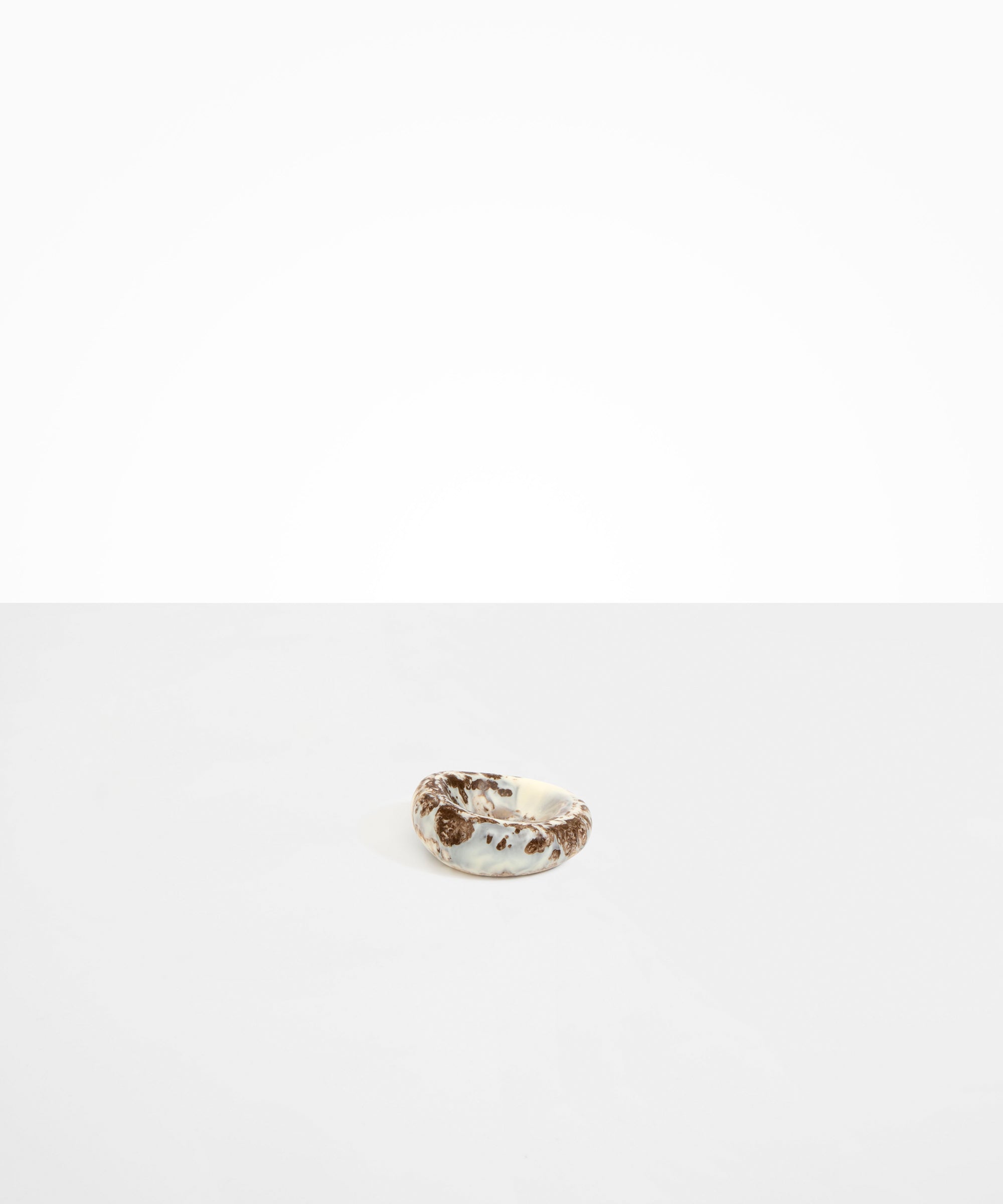 Dinosaur Designs Small Drift Dish in Cappuccino color resin