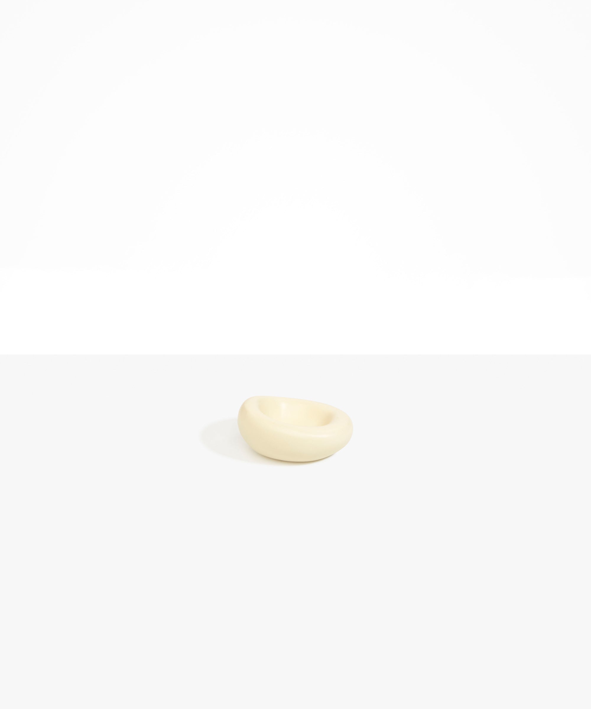 Dinosaur Designs Small Drift Dish in Cream color resin