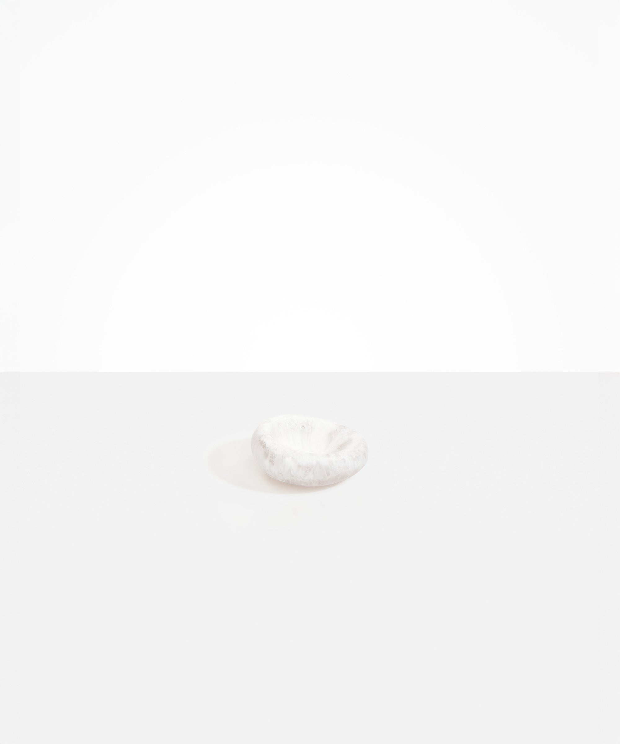 Dinosaur Designs Small Drift Dish in Snow Swirl color resin