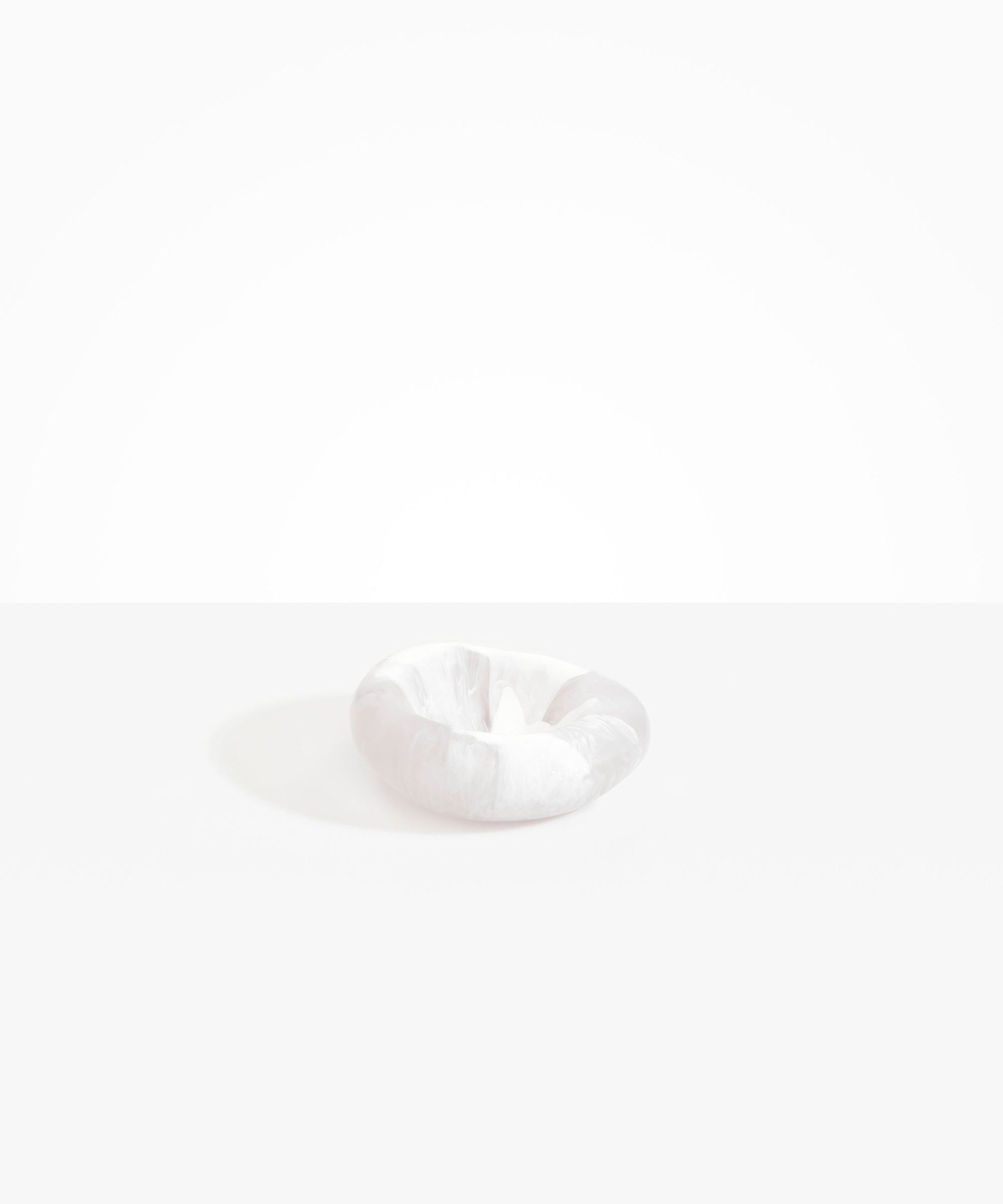 Dinosaur Designs Drift Dish in Snow Swirl color resin
