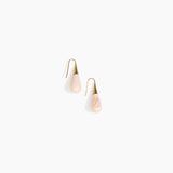 Dinosaur Designs Small Dew Drop Earrings in Rose Swirl color resin