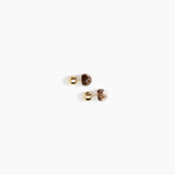 Dinosaur Designs Small Ball Stud Earrings in Cappuccino color resin with Nano-Coated Brass Material