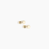 Dinosaur Designs Small Ball Stud Earrings in Cream color resin with Nano-Coated Brass Material