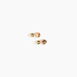 Dinosaur Designs Small Ball Stud Earrings in Light Horn color resin with Nano-Coated Brass Material