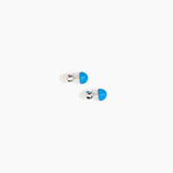 Dinosaur Designs Small Ball Stud Earrings in Sky color resin with Silver-Plated Brass Material