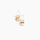 Dinosaur Designs Temple Earth Wire Earrings in Light Horn color resin with Gold-Filled Material