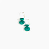 Dinosaur Designs Temple Earth Wire Earrings in Mineral Swirl color resin with Gold-Filled Material