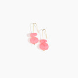 Dinosaur Designs Temple Earth Wire Earrings in Parakeet color resin with Gold-Filled Material