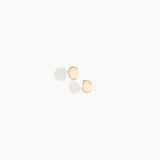 Dinosaur Designs Bones Stud Earrings in Cream color resin with Silver-Plated Brass Material