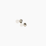 Dinosaur Designs Bones Stud Earrings in Granite color resin with Silver-Plated Brass Material