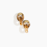 Dinosaur Designs Small Rock Chain Earrings in Light Horn color resin with Brushed Nano-Coated Brass Material