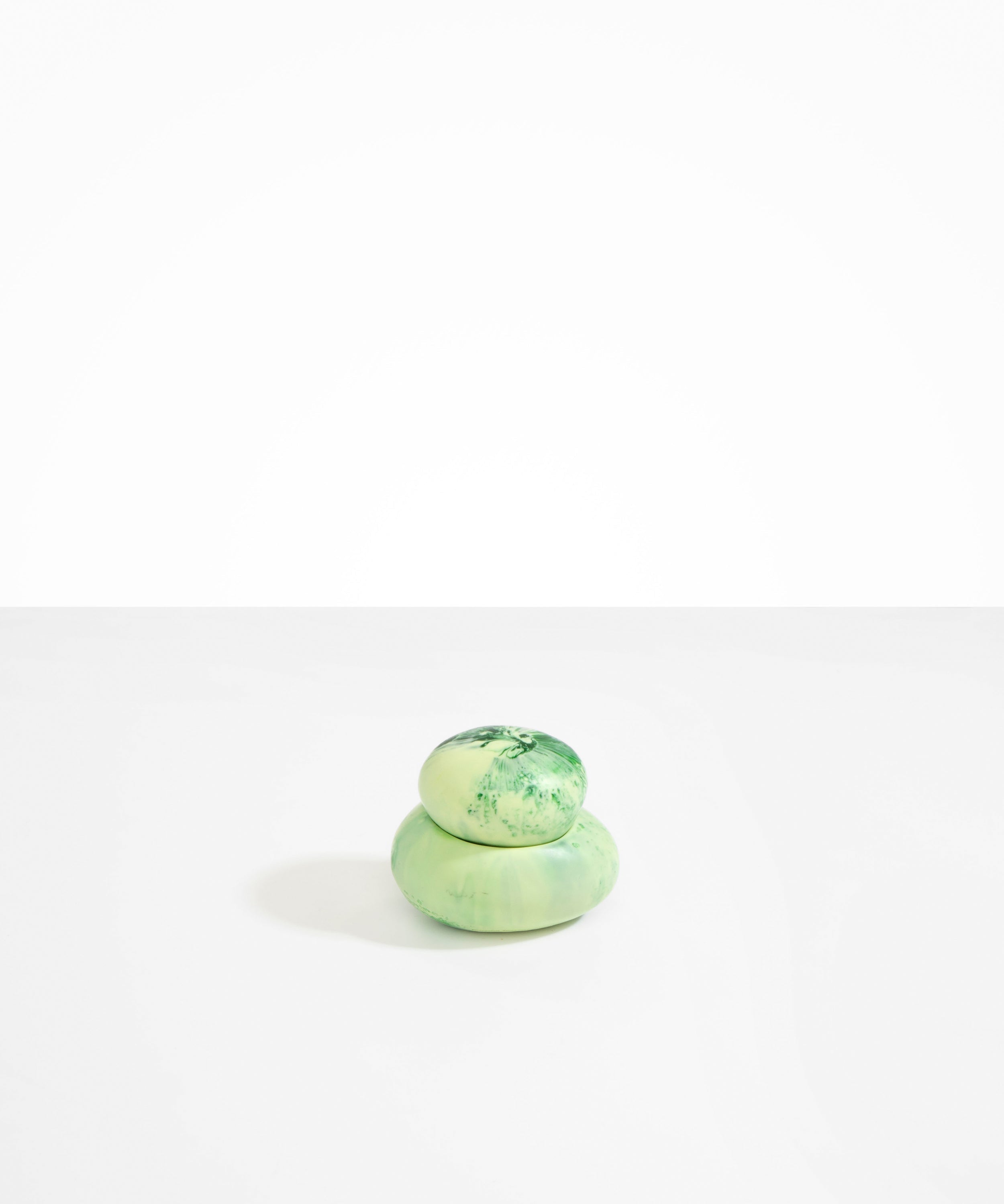 Dinosaur Designs Medium Pebble Jar in Grass color resin