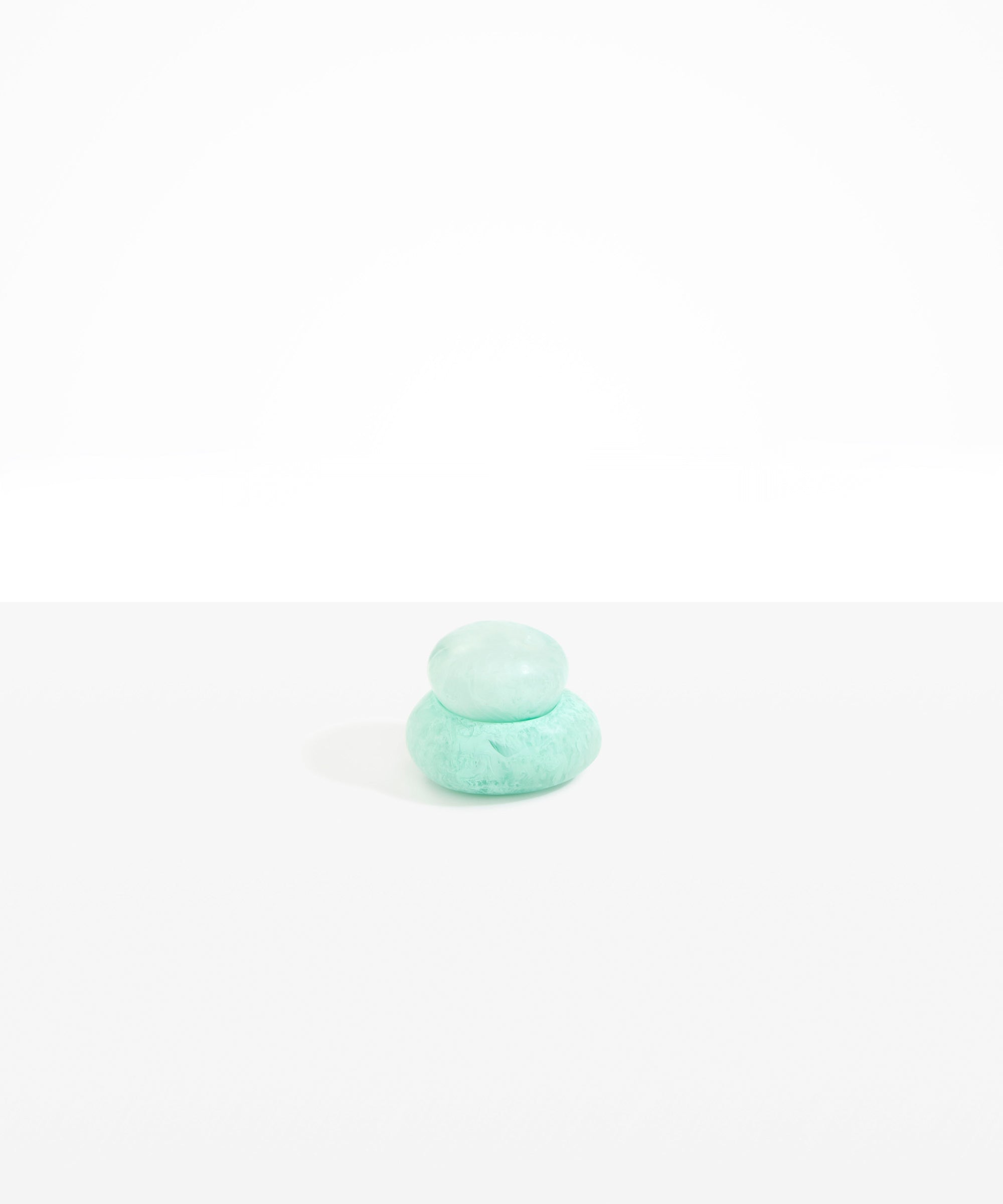 Dinosaur Designs Medium Pebble Jar in Mint color resin