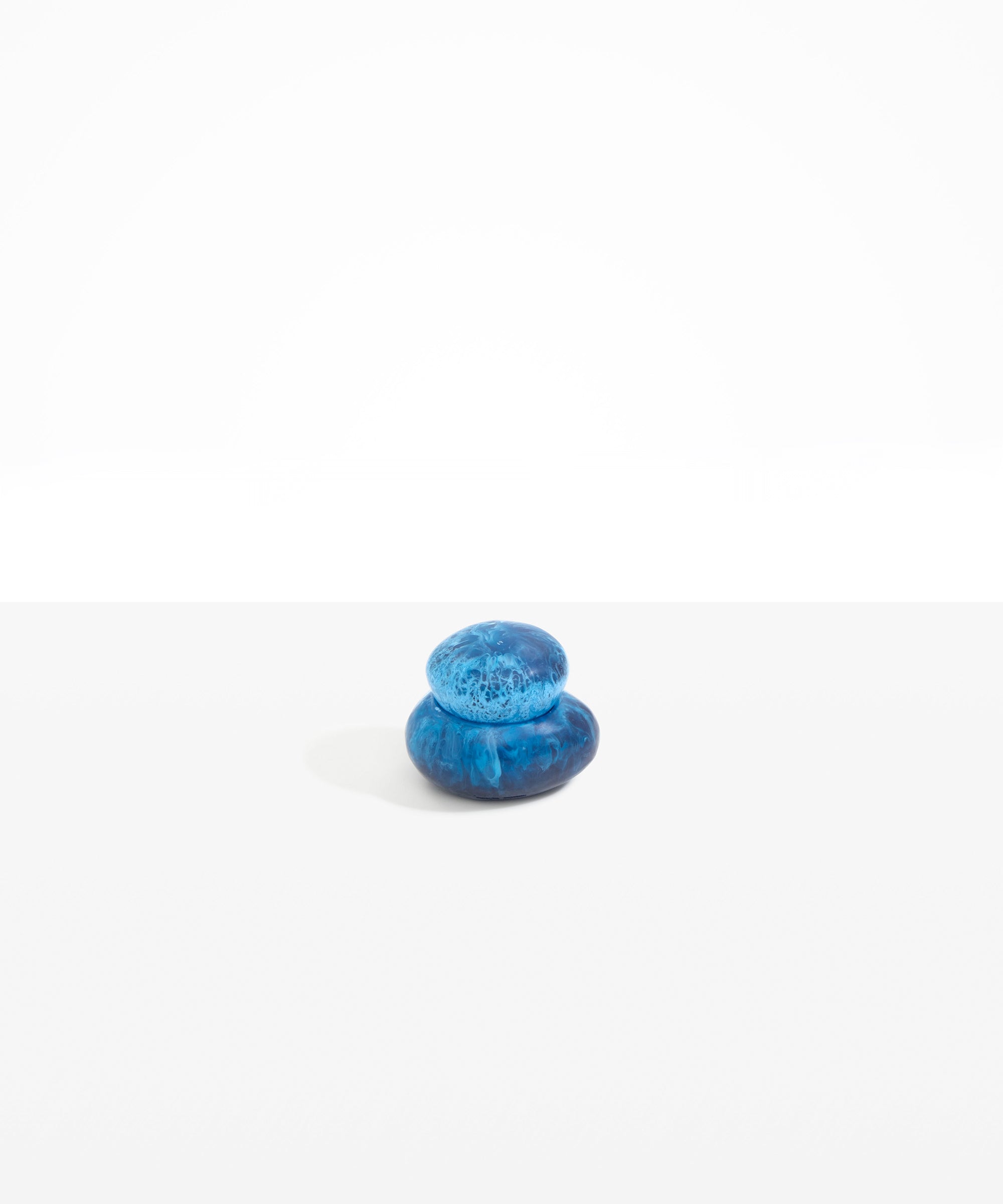 Dinosaur Designs Medium Pebble Jar in Sky color resin