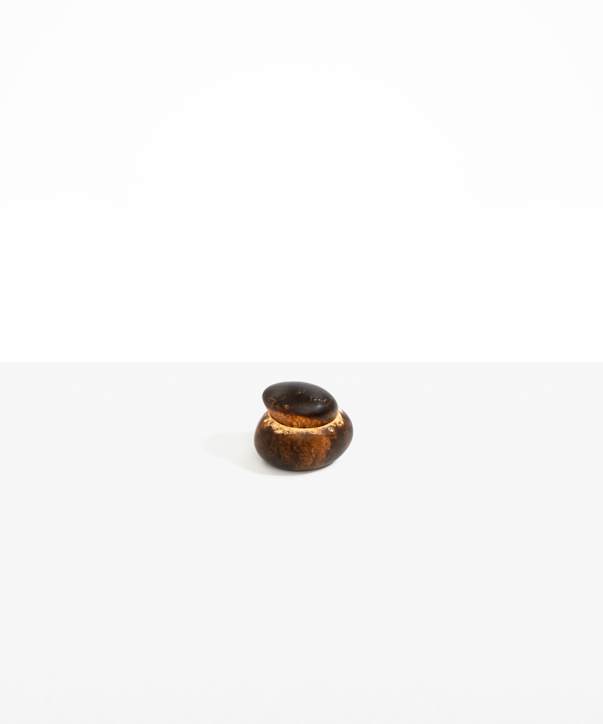 Dinosaur Designs Small Pebble Jar in Dark Horn color resin