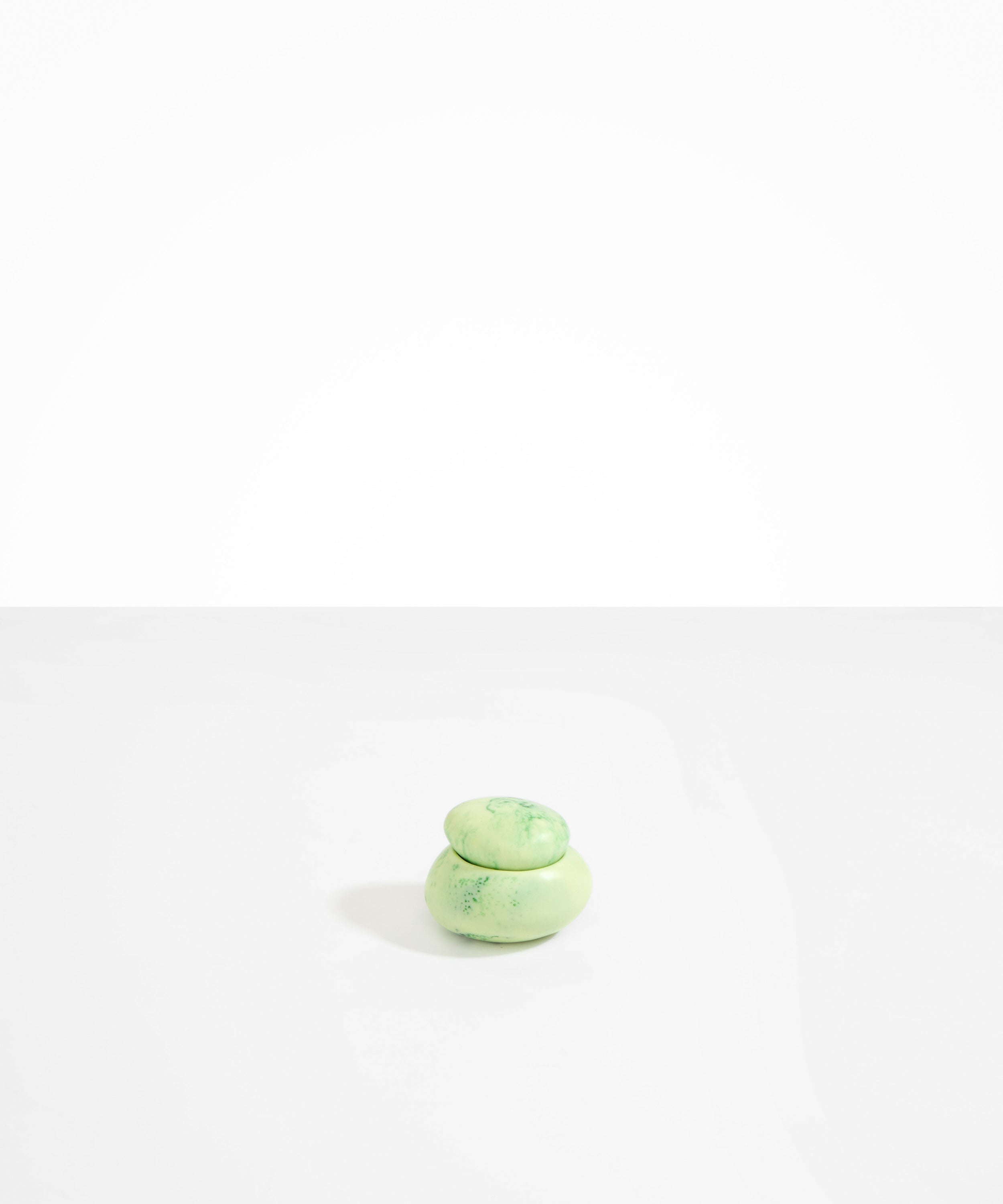 Dinosaur Designs Small Pebble Jar in Grass color resin