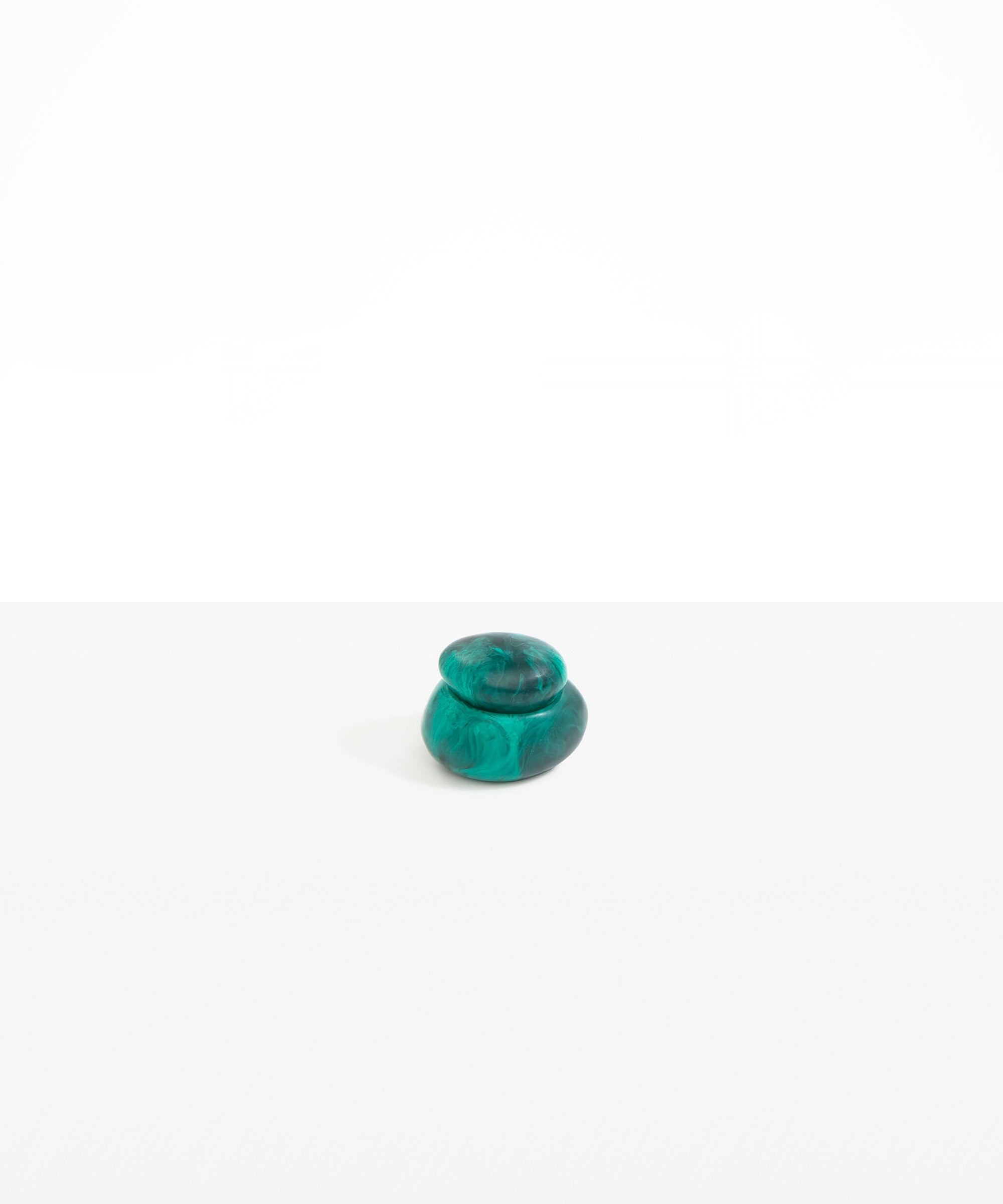 Dinosaur Designs Small Pebble Jar in Mineral Swirl color resin