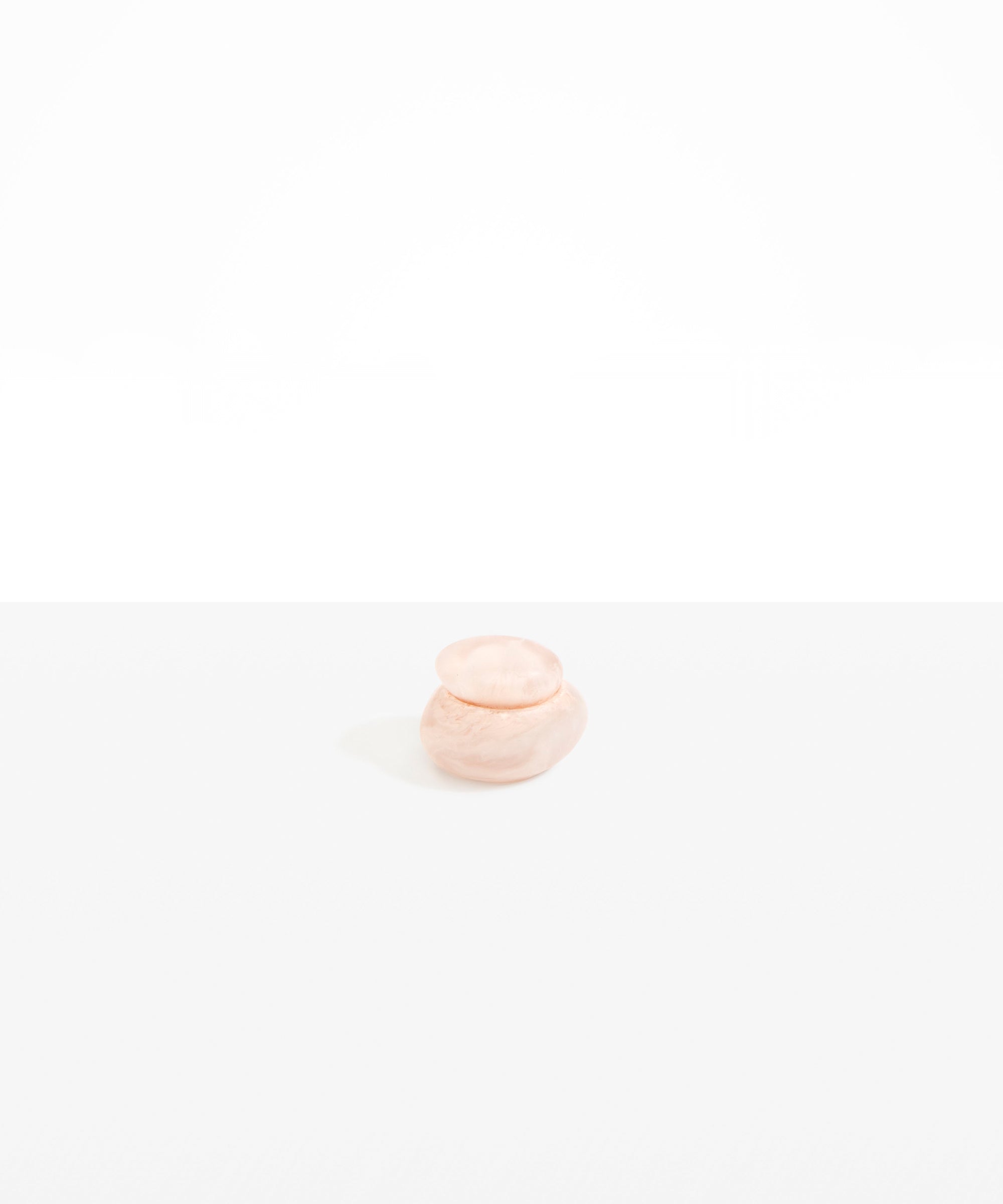 Dinosaur Designs Small Pebble Jar in Rose Swirl color resin