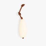 Dinosaur Designs KEYORGPEB pebble keyring CREAM