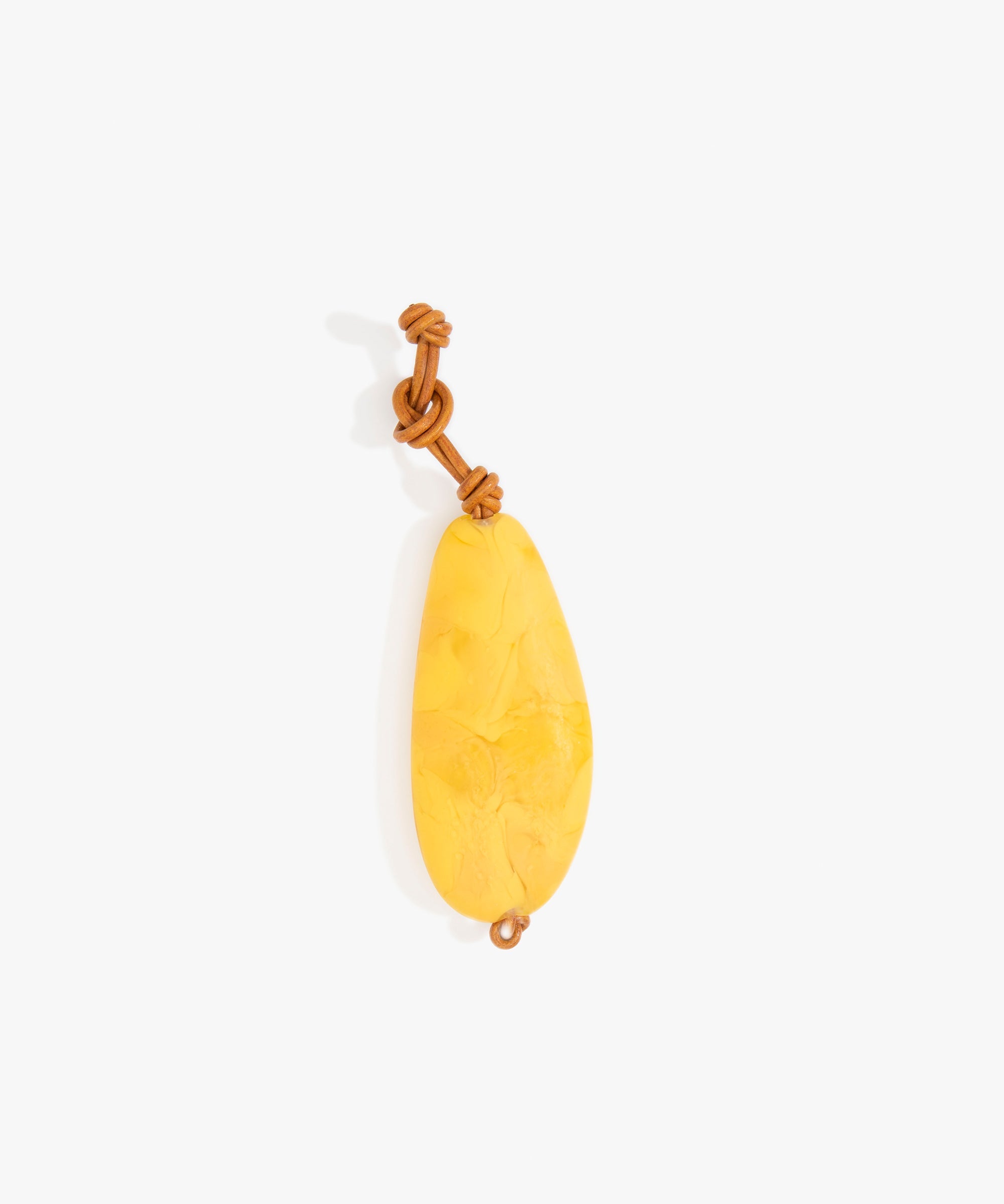 Dinosaur Designs Pebble Keyring in Honeycomb color resin