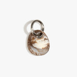 Dinosaur Designs Earth Keyring in Cappuccino color resin with Gunmetal Metal