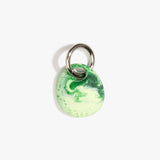 Dinosaur Designs Earth Keyring in Grass color resin with Gunmetal Metal