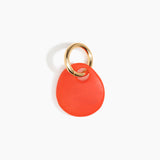 Dinosaur Designs Earth Keyring in Poppy color resin with Brass Metal