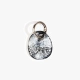 Dinosaur Designs Earth Keyring in Black Marble color resin with Gunmetal Metal