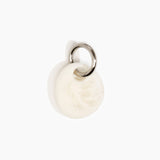 Dinosaur Designs Earth Keyring in Chalk Swirl color resin with Gunmetal Metal