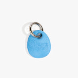 Dinosaur Designs Earth Keyring in Sky color resin with Gunmetal Metal