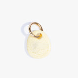 Dinosaur Designs Earth Keyring in Lemon color resin with Brass Metal