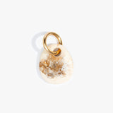Dinosaur Designs Earth Keyring in Light Horn color resin with Brass Metal