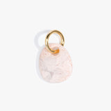 Dinosaur Designs Earth Keyring in Rose Swirl color resin with Brass Metal