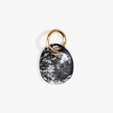 Dinosaur Designs Earth Keyring in Black Marble color resin with Brass Metal