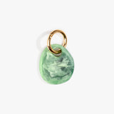 Dinosaur Designs Earth Keyring in Moss color resin with Brass Metal