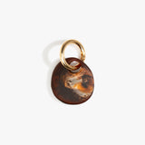 Dinosaur Designs Earth Keyring in Dark Horn color resin with Brass Metal