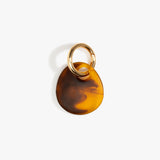 Dinosaur Designs Earth Keyring in Tortoise color resin with Brass Metal
