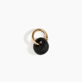Dinosaur Designs Splash Keyring in Black color resin with Brass Metal