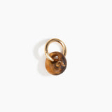 Dinosaur Designs Splash Keyring in Dark Horn color resin with Brass Metal