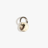 Dinosaur Designs Splash Keyring in Cappuccino color resin with Gunmetal Metal
