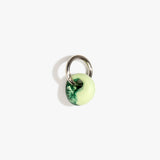 Dinosaur Designs Splash Keyring in Grass color resin with Gunmetal Metal