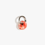 Dinosaur Designs Splash Keyring in Strawberry color resin with Gunmetal Metal