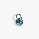 Dinosaur Designs Splash Keyring in Water color resin with Gunmetal Metal