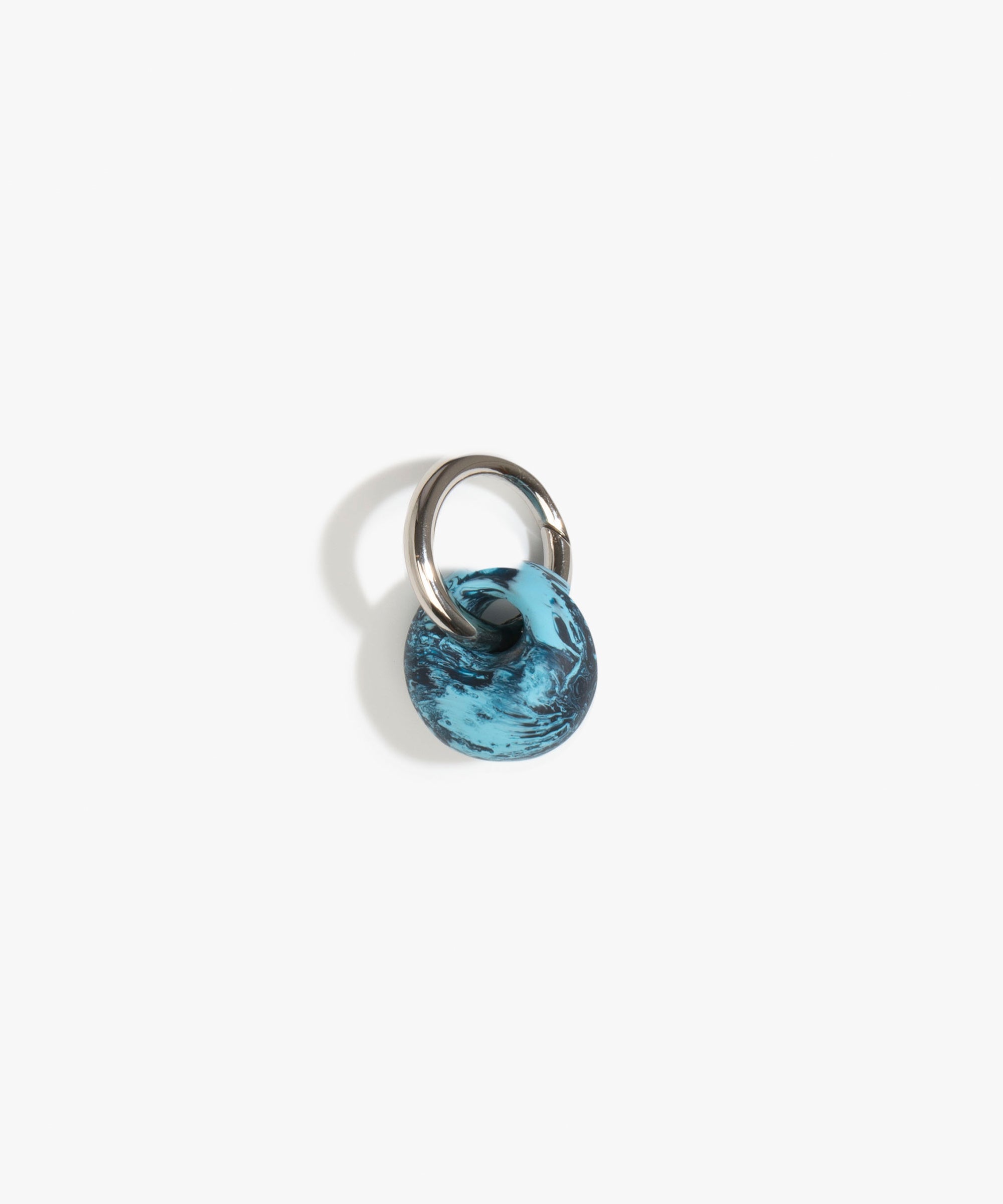 Dinosaur Designs Splash Keyring in Water color resin with Gunmetal Metal