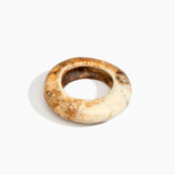 Dinosaur Designs Large Drift Bangle in Light Horn color resin with Wide Fit