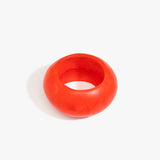Dinosaur Designs Boulder Bangle in Poppy color resin with Wide Fit