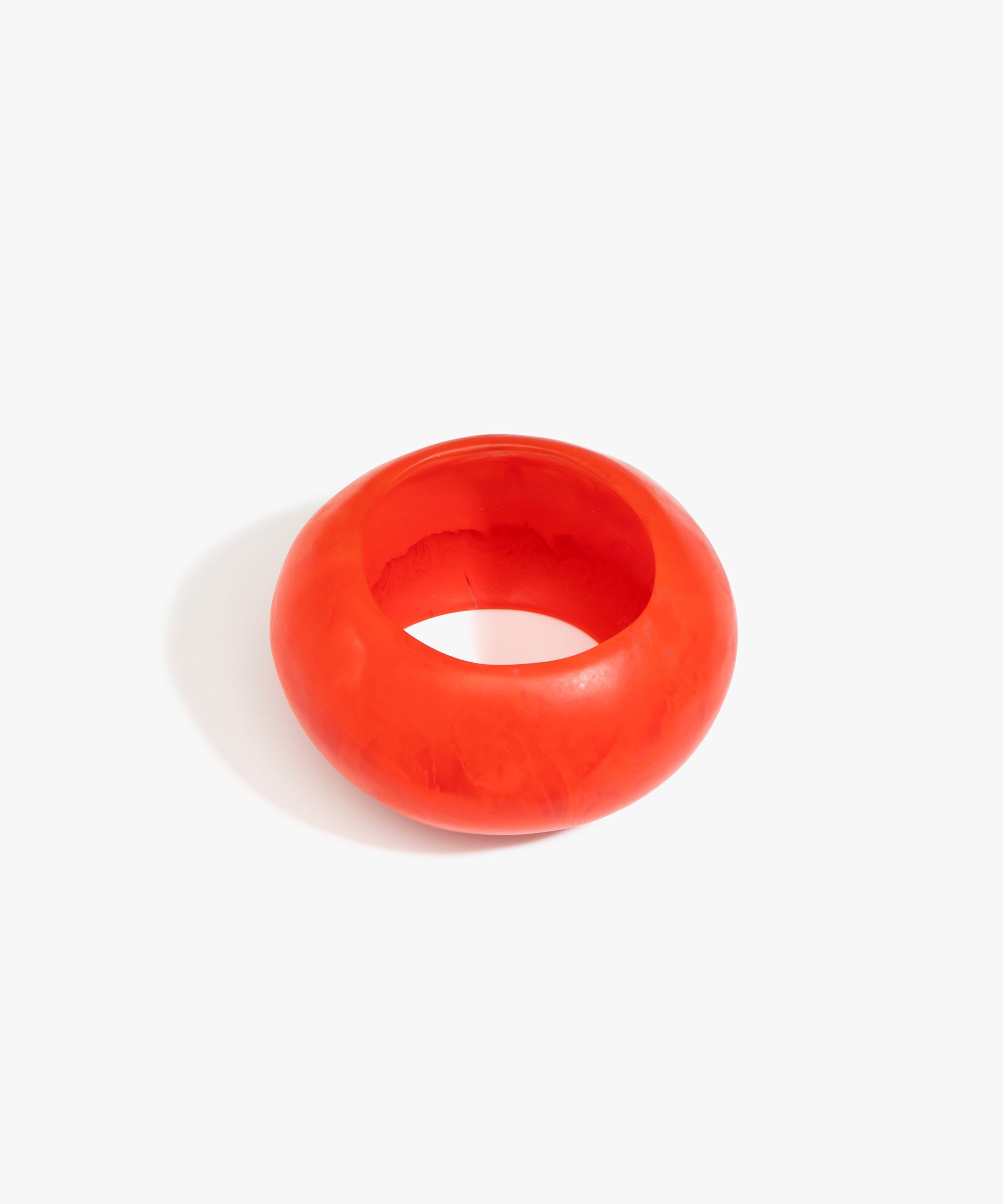Dinosaur Designs Boulder Bangle in Poppy color resin with Wide Fit