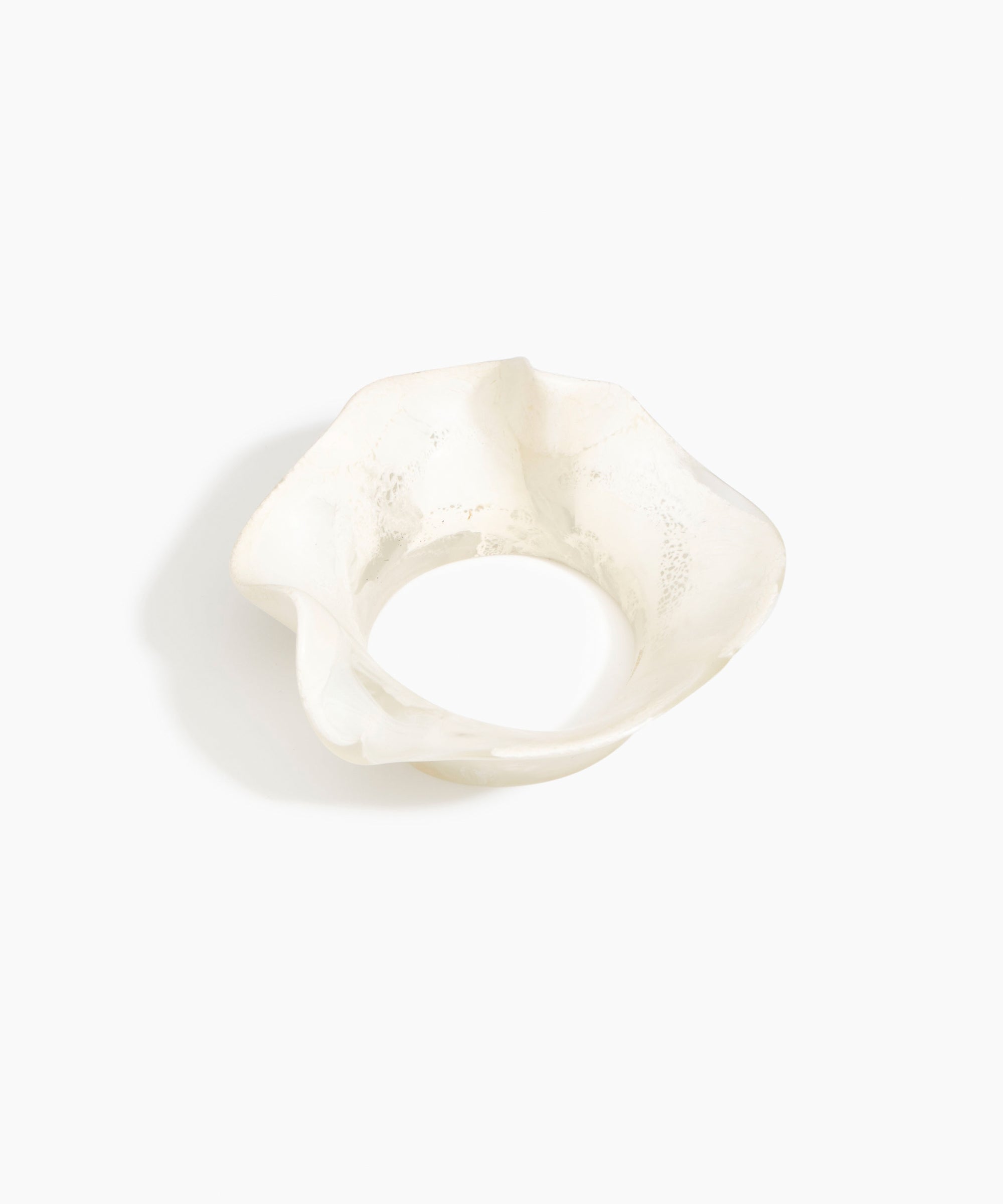 Dinosaur Designs Orchid Bangle in Chalk Swirl color resin with Wide Fit